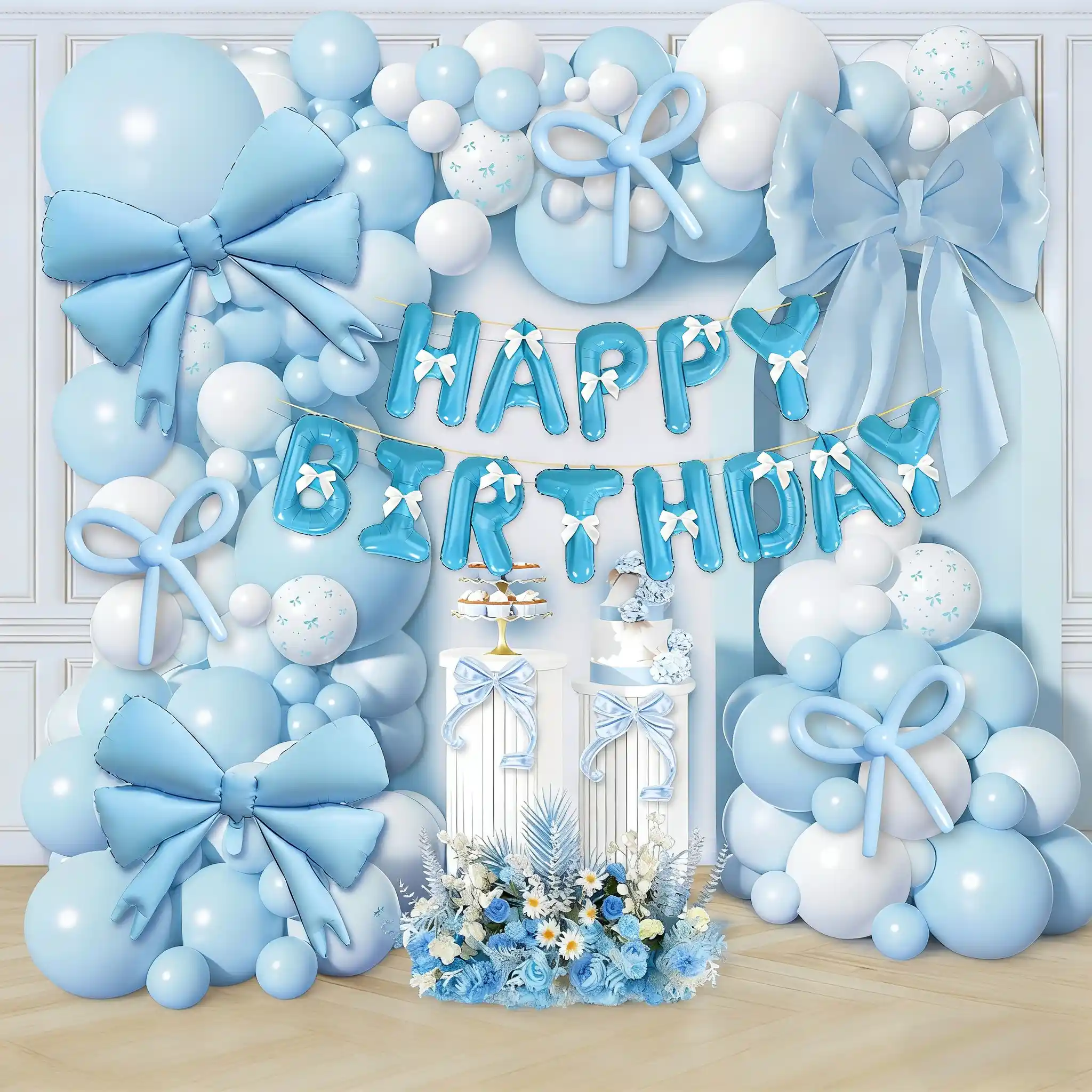 Арка з повітряних куль у стилі банта