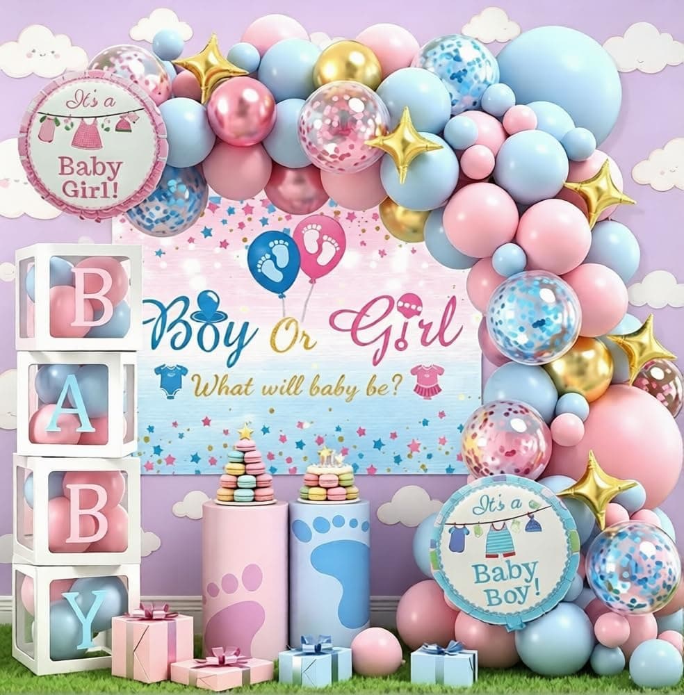 Гендерно-нейтральний набір арки з повітряної кульки Baby Shower