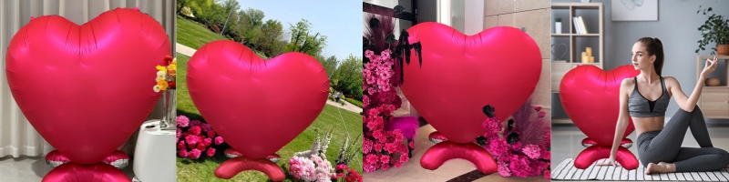 Large red heart balloon
