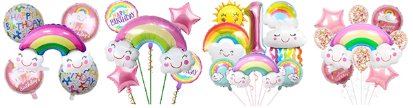 Rainbow foil balloon kit