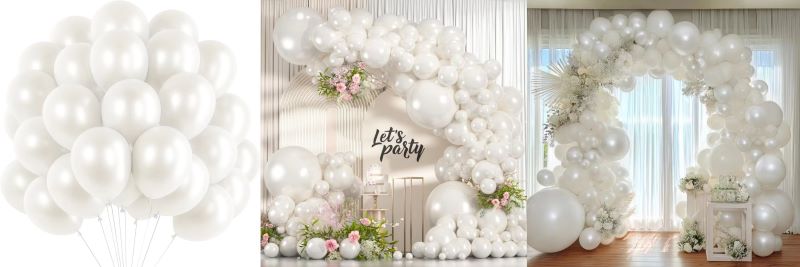White Pearl Color Balloons