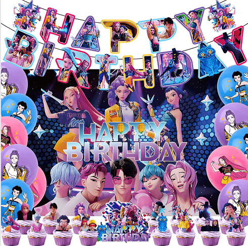 Набір декорацій для вечірки K-POP Demon Hunters