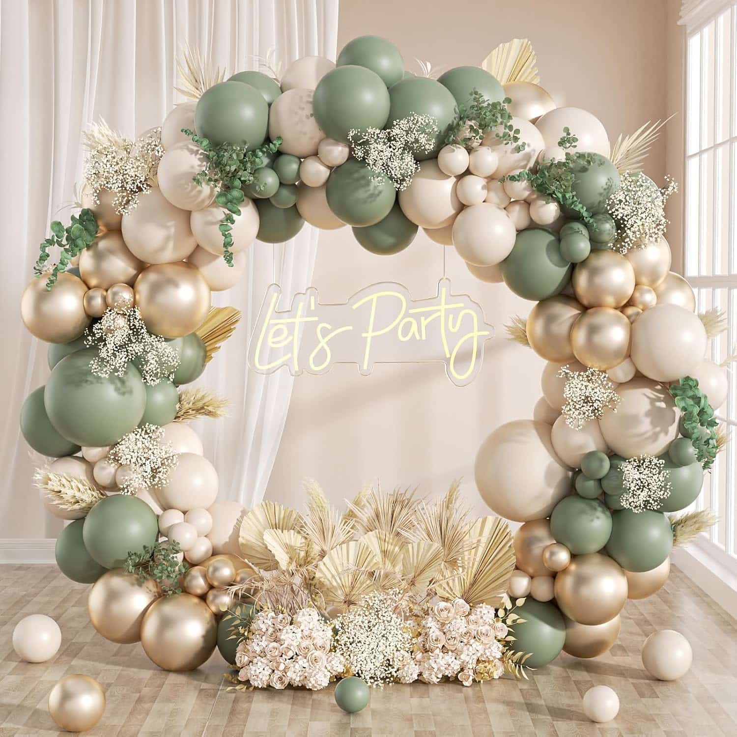 Набір арки з повітряними кульками Sage Green Boho