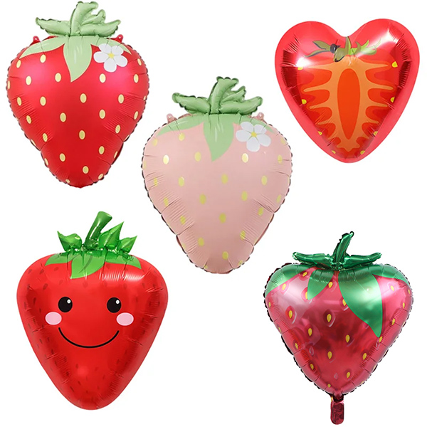 Повітряна куля з фольги полуниця