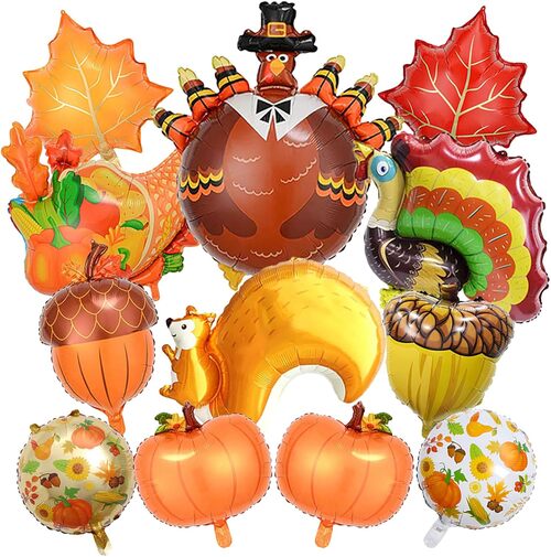 Повітряні кулі з фольги на День Подяки