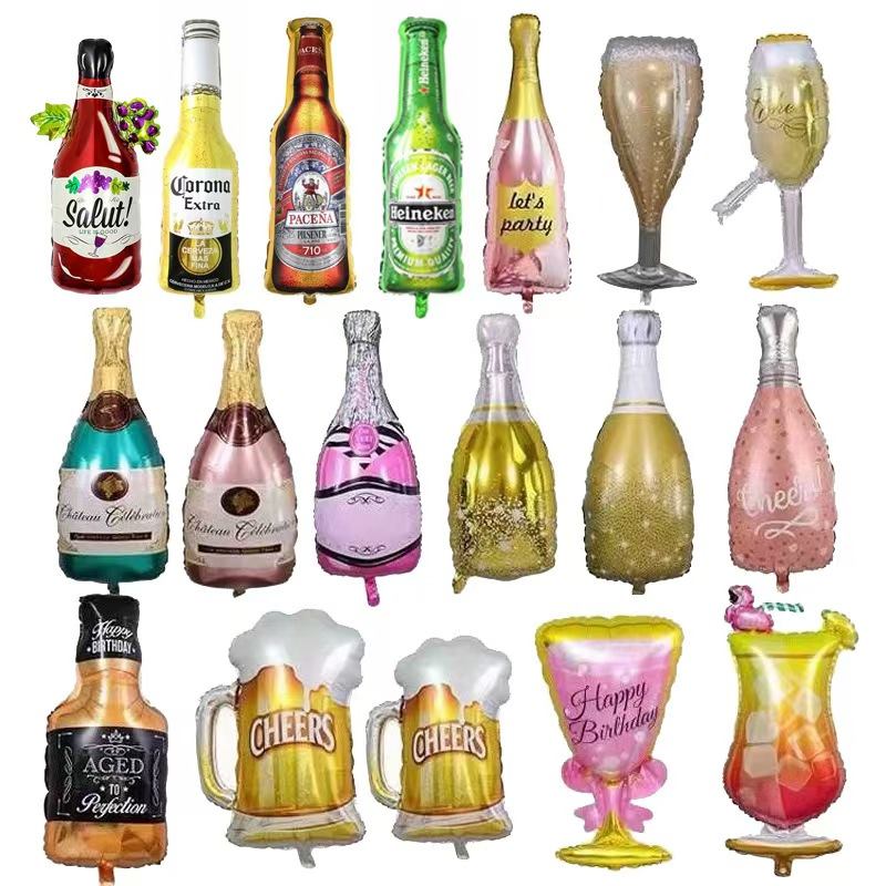 Повітряні кульки з фольги для пляшок вина
